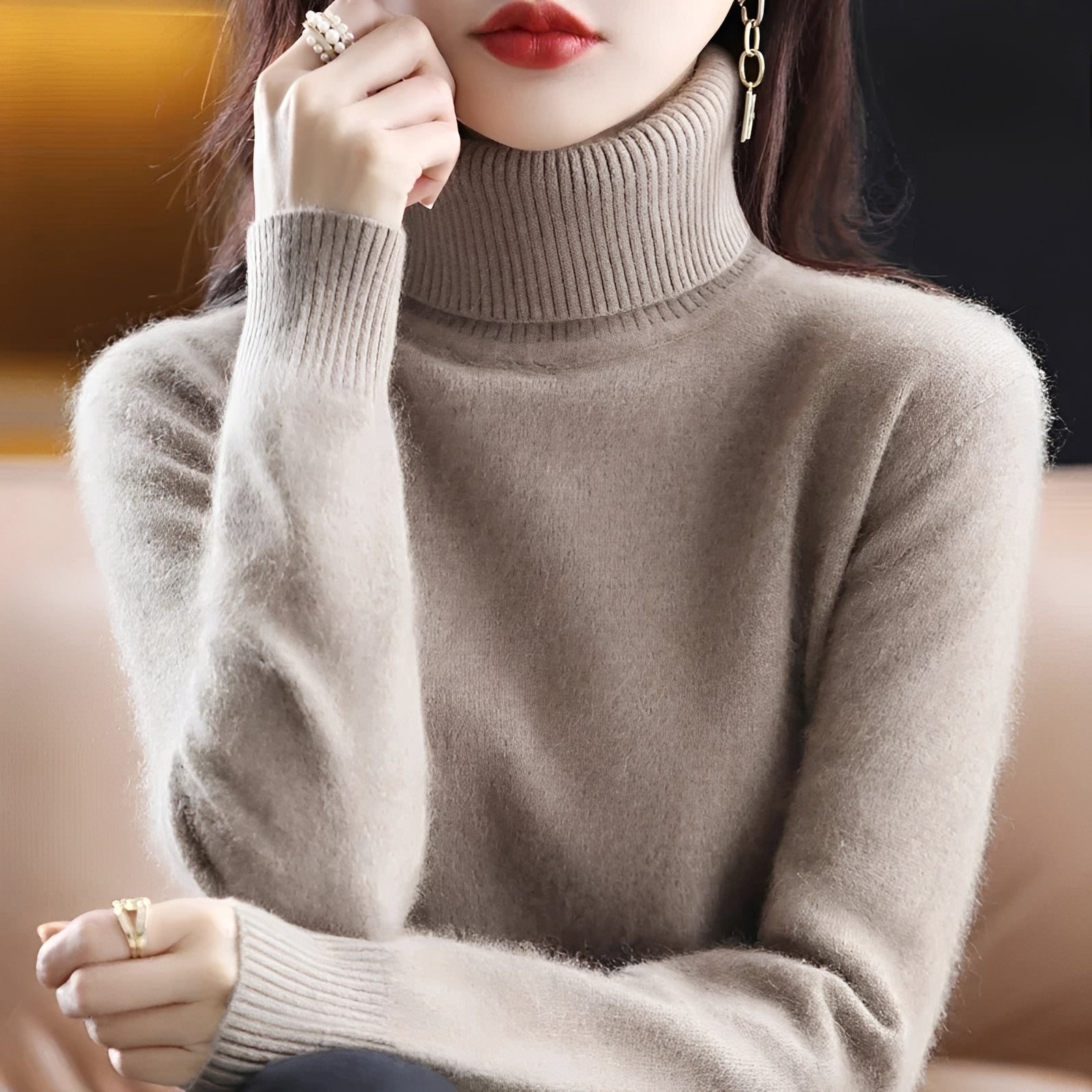 Letizia - Schicker Pullover mit hohem Kragen
