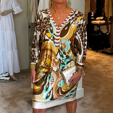 Talia - Stilvolles Bedrucktes Kleid