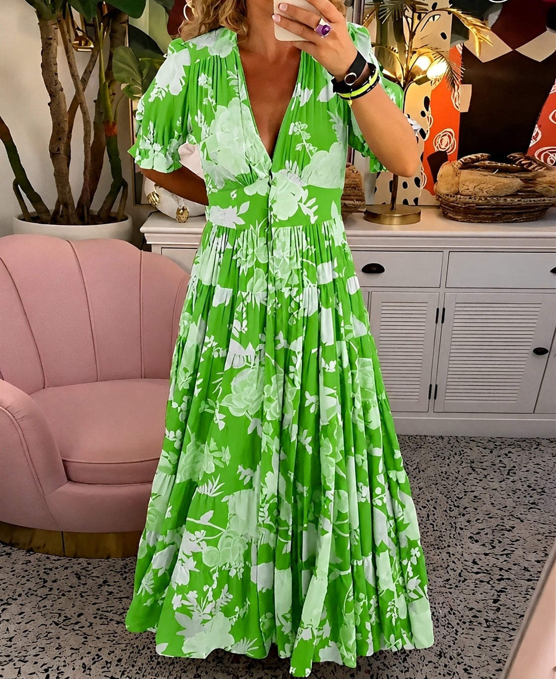 Emmie - Weites Blumenkleid