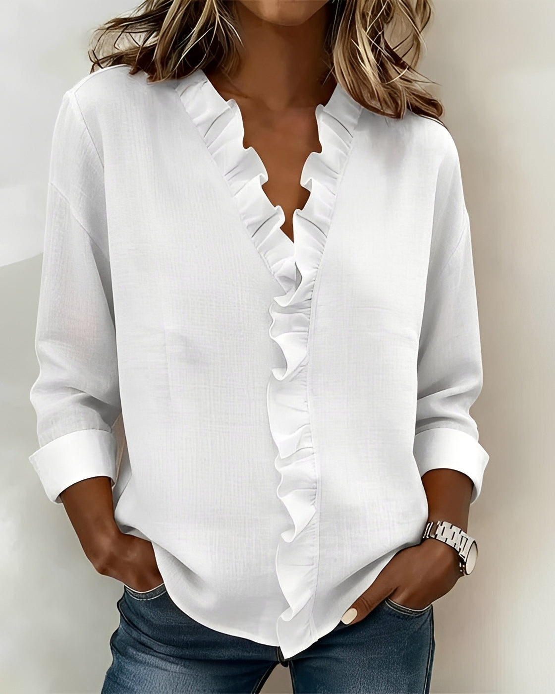 Samia - Stilvolle Bluse mit langen Ärmeln