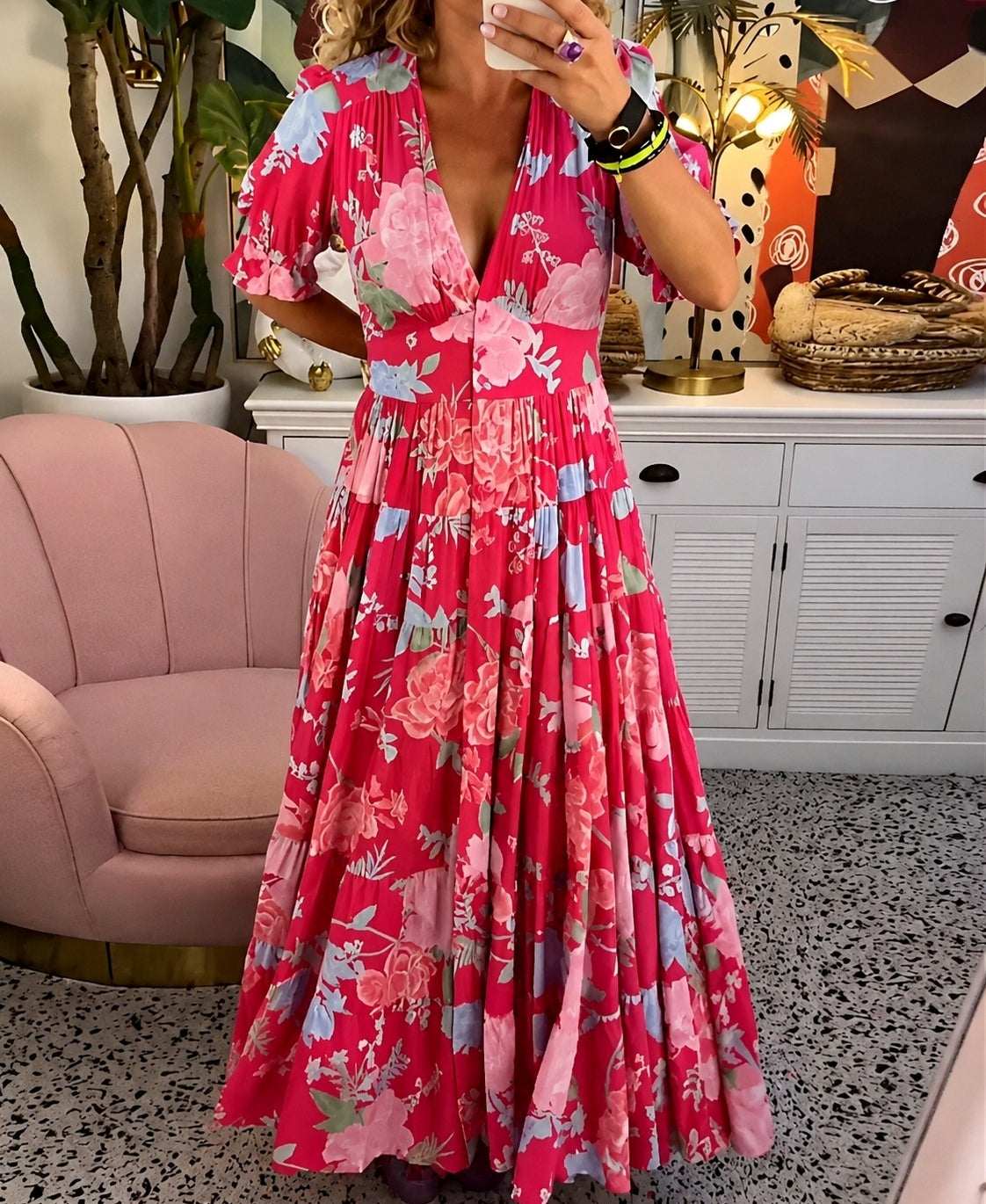 Emmie - Weites Blumenkleid