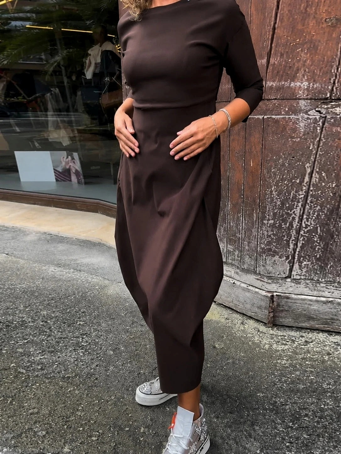Elsie - Lässiges Langarmkleid