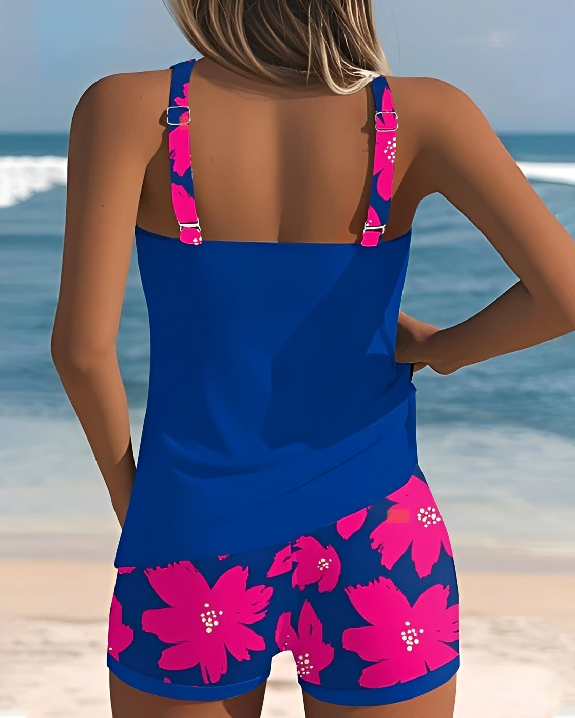 Mila - Tankini mit Blumenmuster und U-Ausschnitt