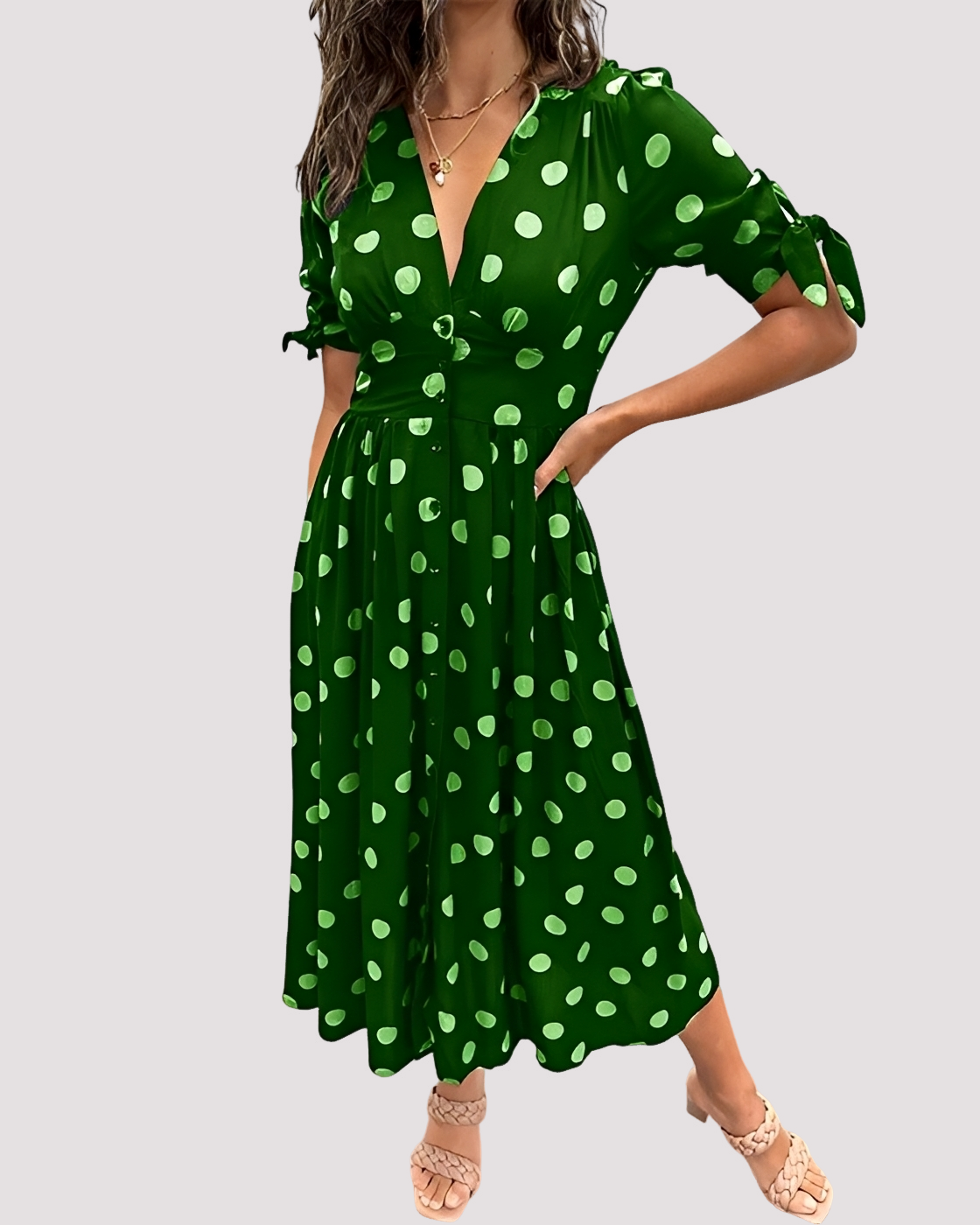 Nicole - Stilvolles Tupfenkleid