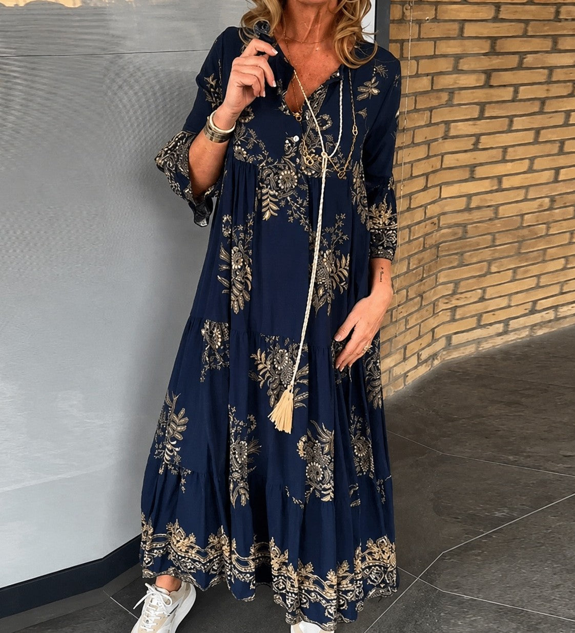Janice - Klassisches Weites Kleid