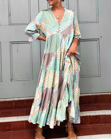 Kirsten - Stilvolles Langärmliges Kleid