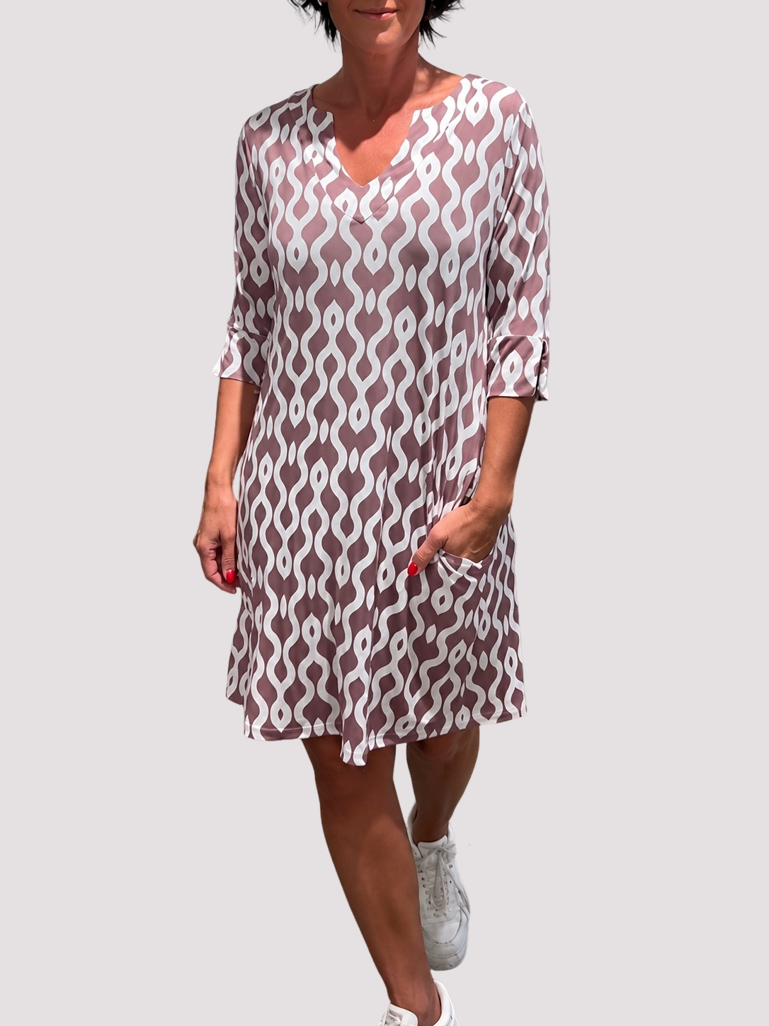 Jazmin - Locker Rüschen-Midikleid
