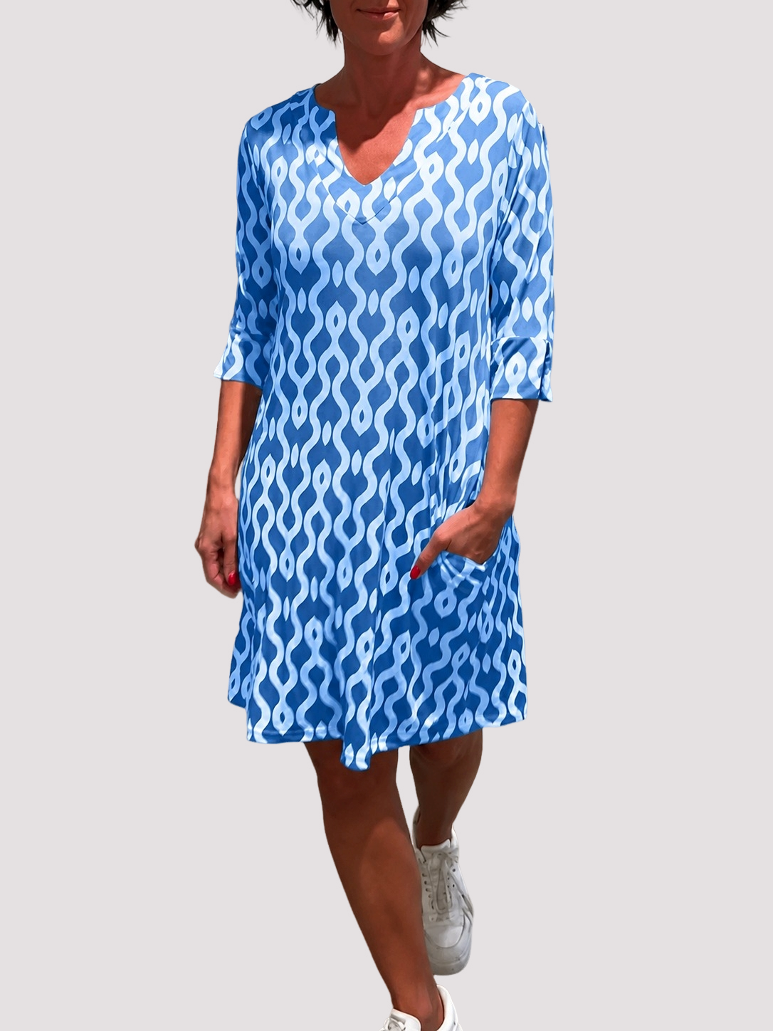 Jazmin - Locker Rüschen-Midikleid