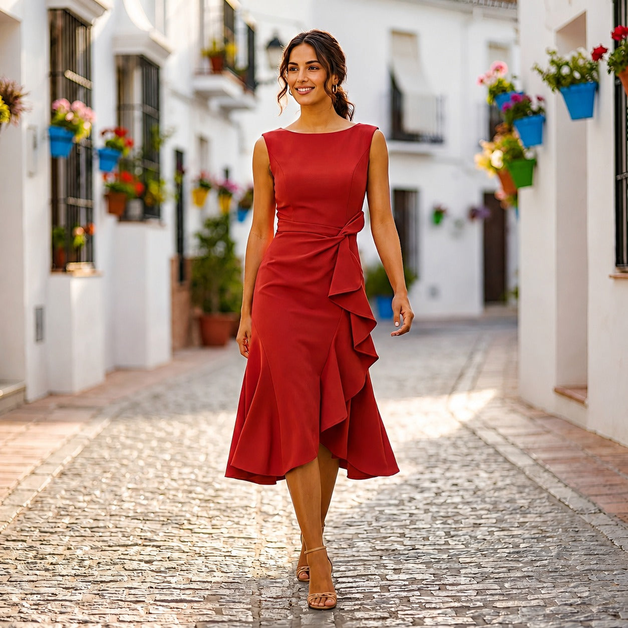 Jaiden - Elegantes Midikleid mit Details