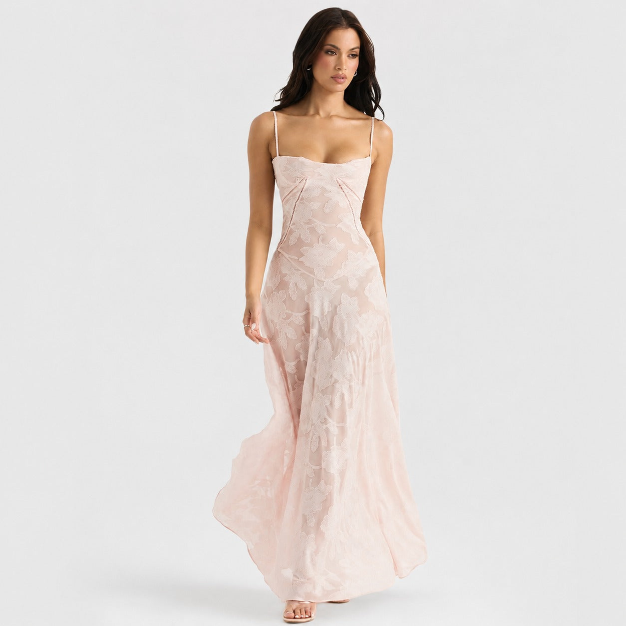Jazmine - Stilvolles, schmales Maxikleid
