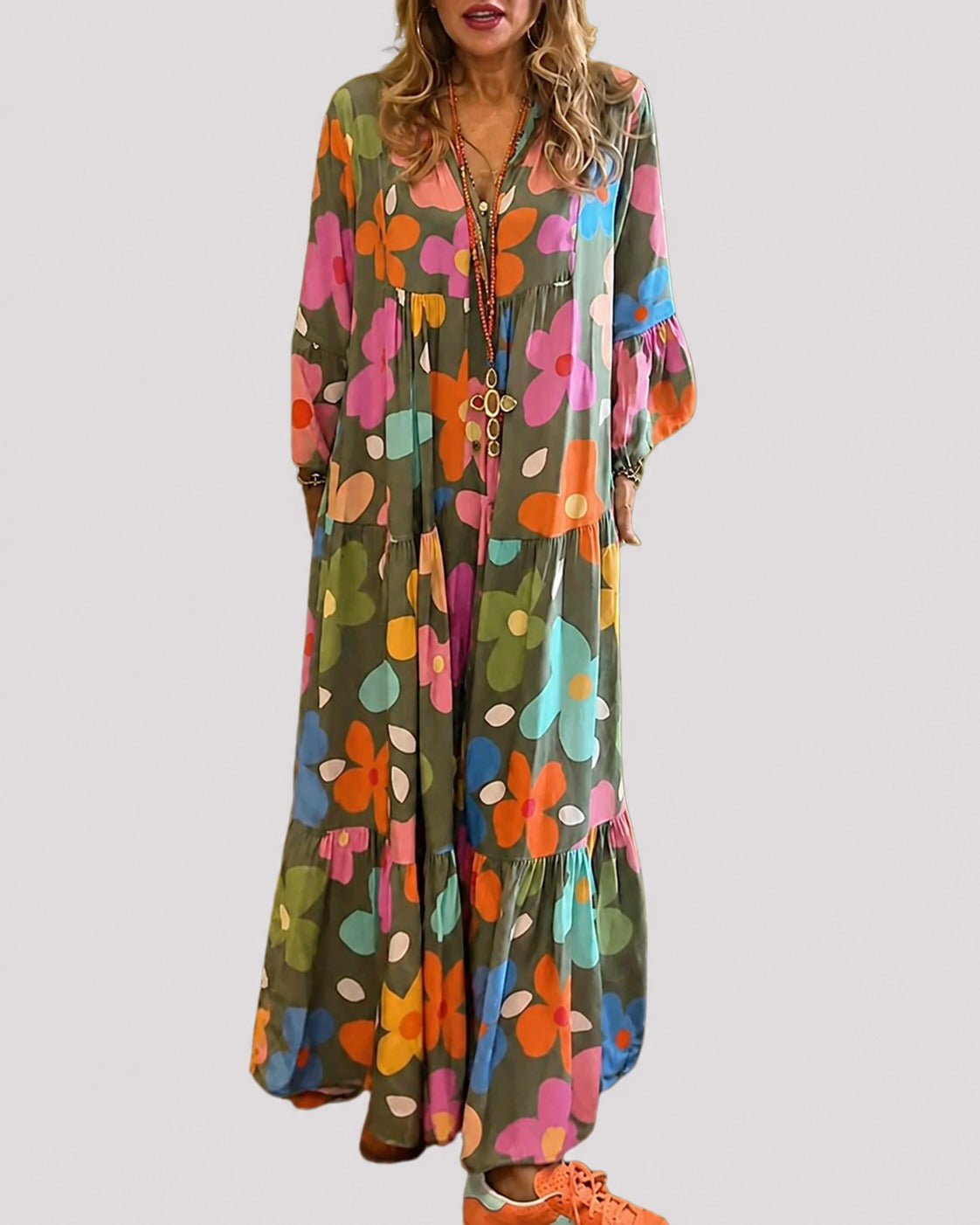 Alana - Lockeres Buntes Kleid