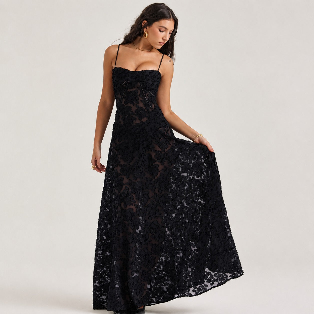 Jazmine - Stilvolles, schmales Maxikleid