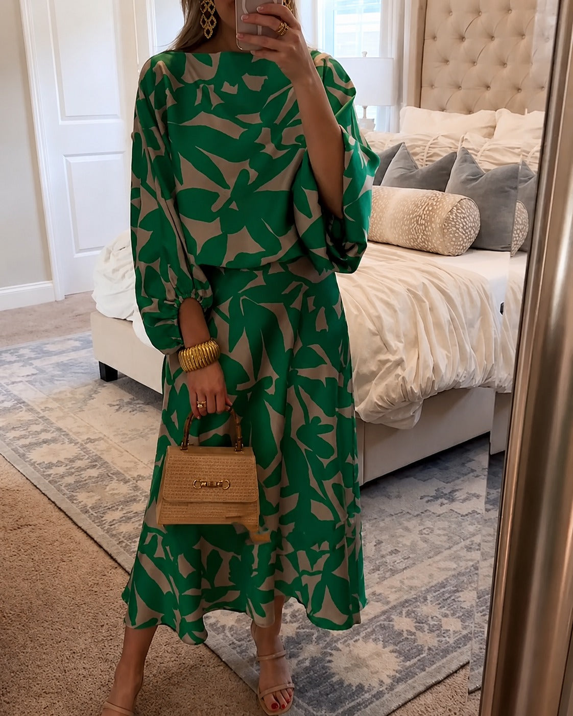 Leanne - Stilvolles Kleid mit Laternenärmeln