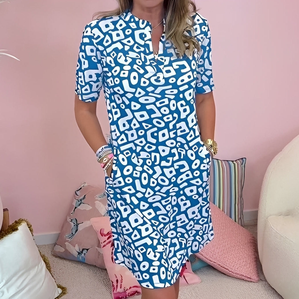 Emelia - Stilvolles V-Ausschnitt-Kleid