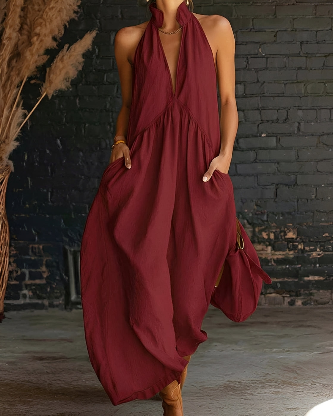 Briony - Stilvolles Ärmelloses Maxikleid