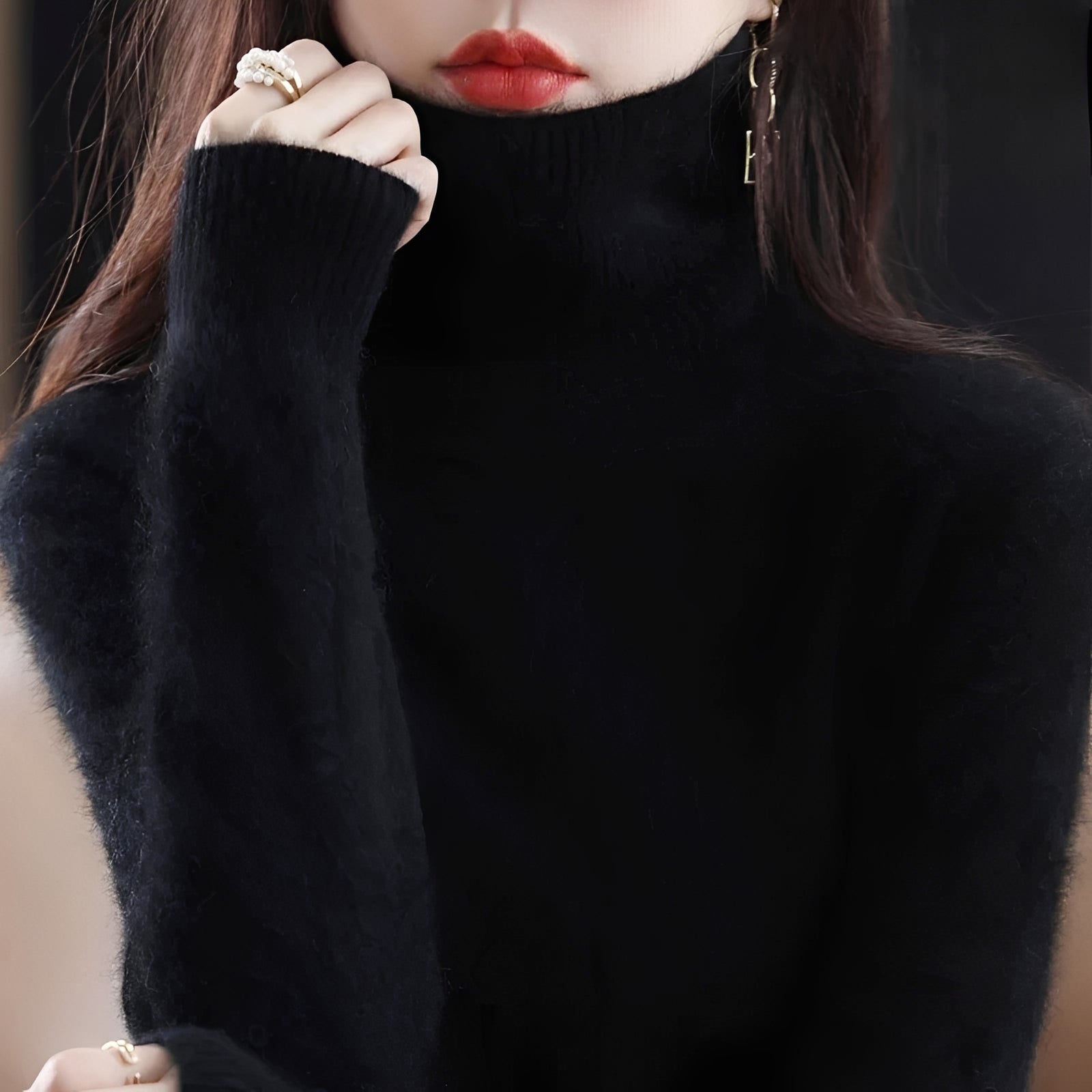 Letizia - Schicker Pullover mit hohem Kragen