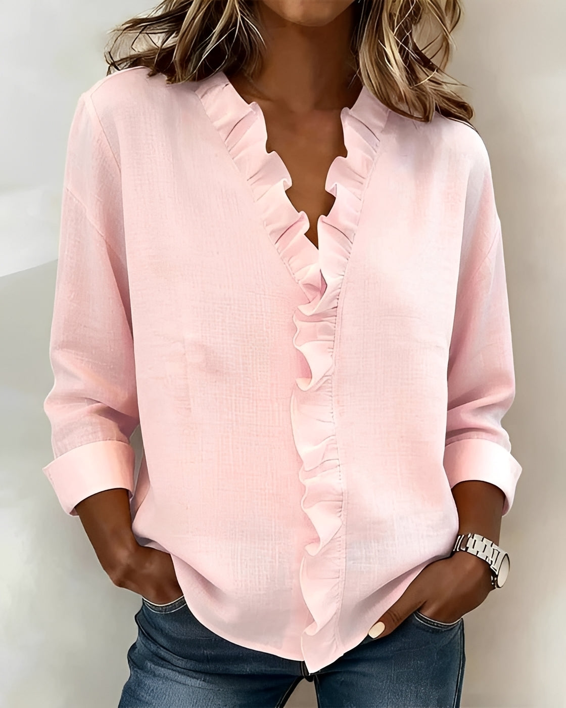 Samia - Stilvolle Bluse mit langen Ärmeln