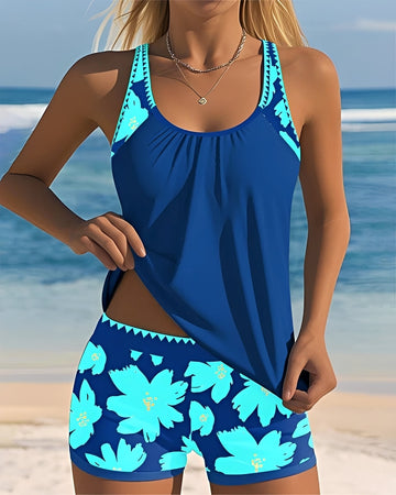 Mila - Tankini mit Blumenmuster und U-Ausschnitt