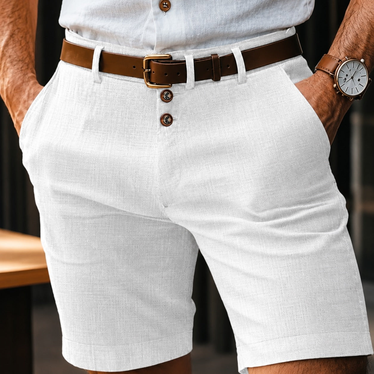 Herbie - Lässige Shorts mit Knöpfen