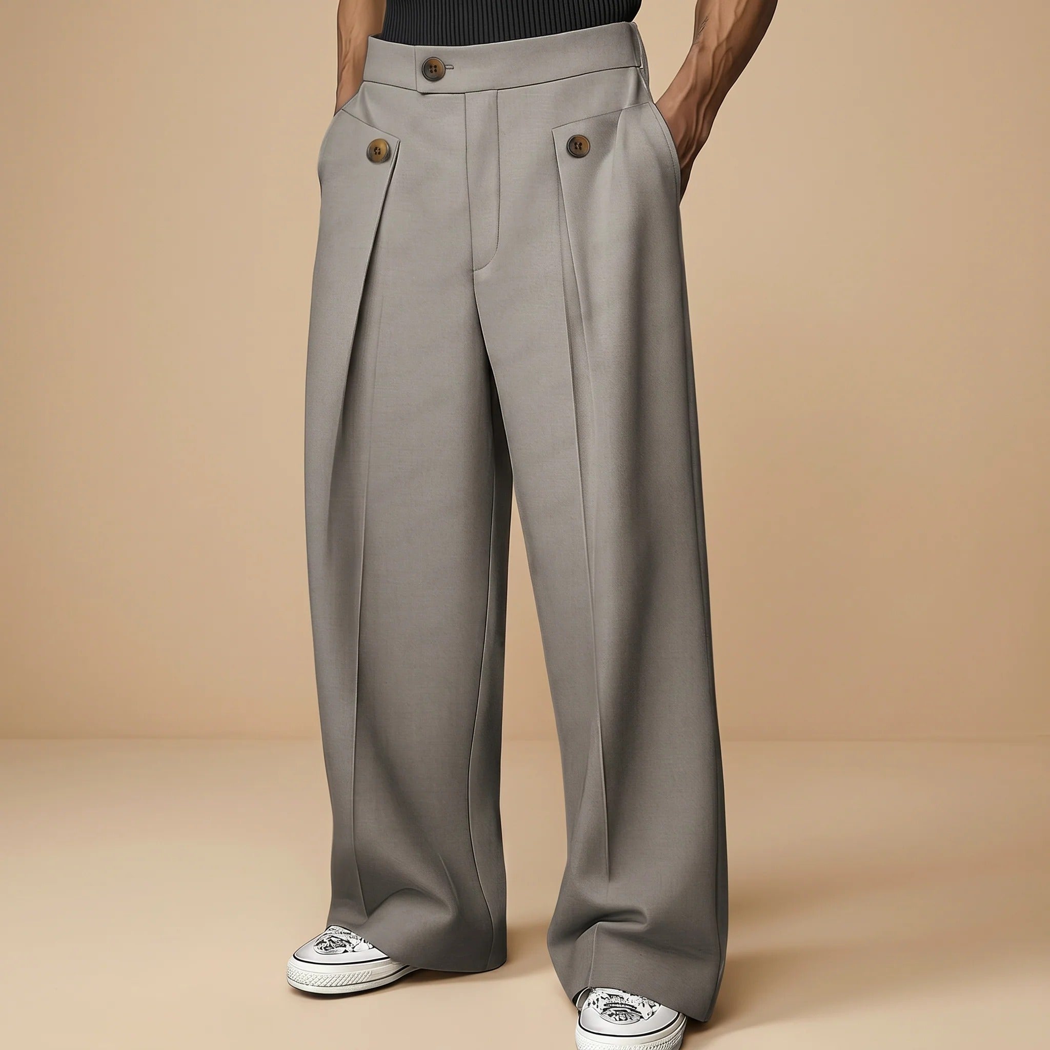 John - Stilvolle Weite Hochbundhose