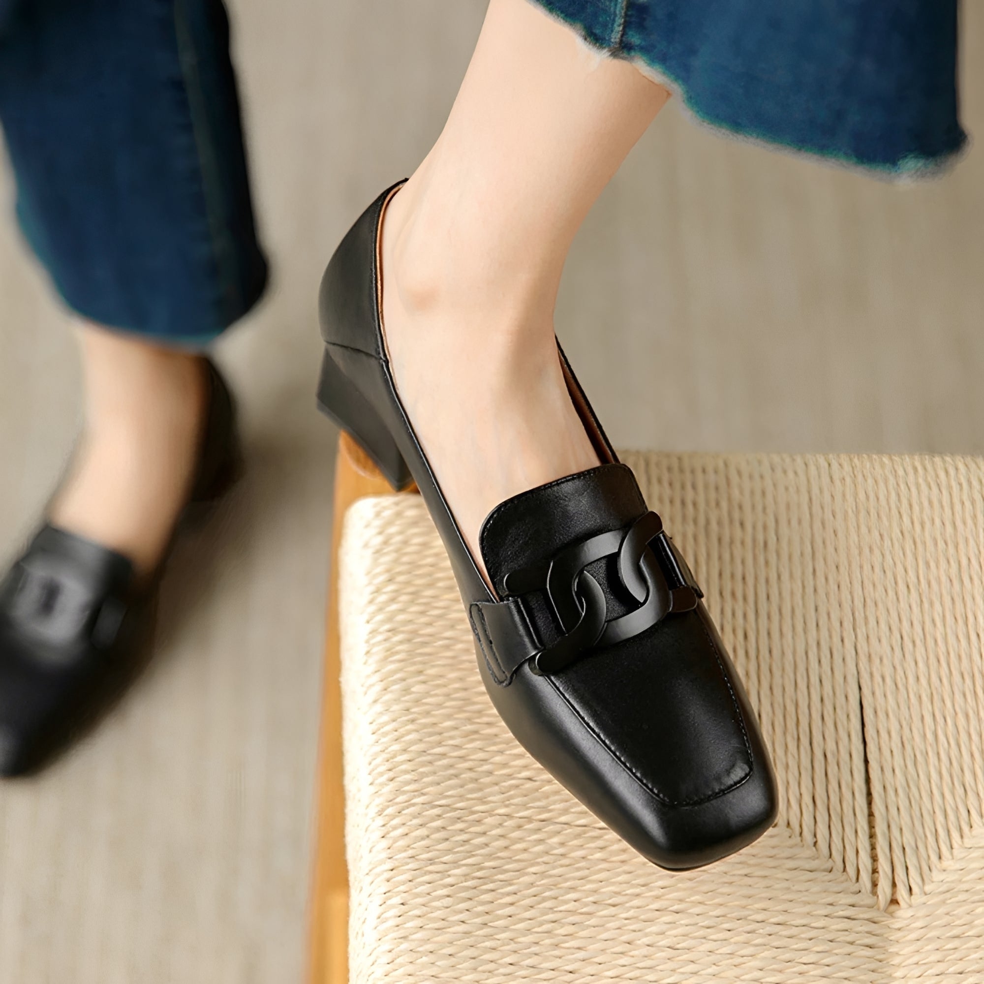 Maisha - Elegante Mokassins Absatzschuhe