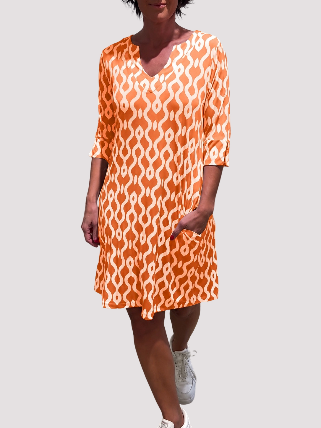 Jazmin - Locker Rüschen-Midikleid