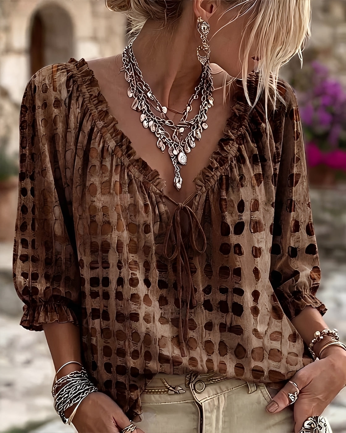 Candice - Stilvolle Bluse mit Polka-Dots