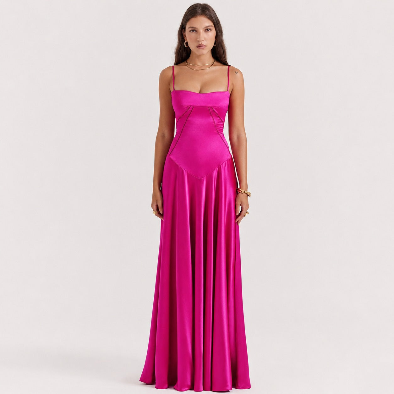 Jazmine - Stilvolles, schmales Maxikleid