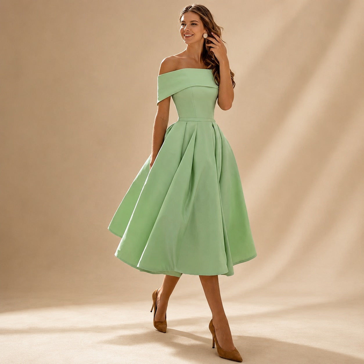 Erika - Elegantes Schulterfreies Kleid