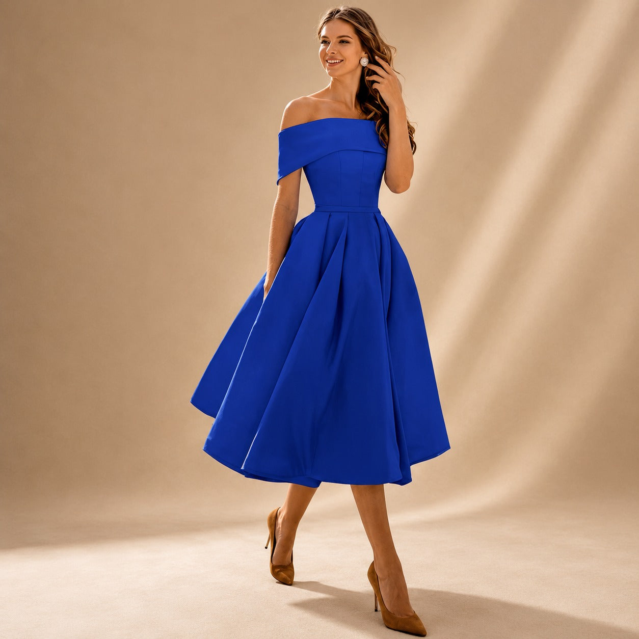 Erika - Elegantes Schulterfreies Kleid