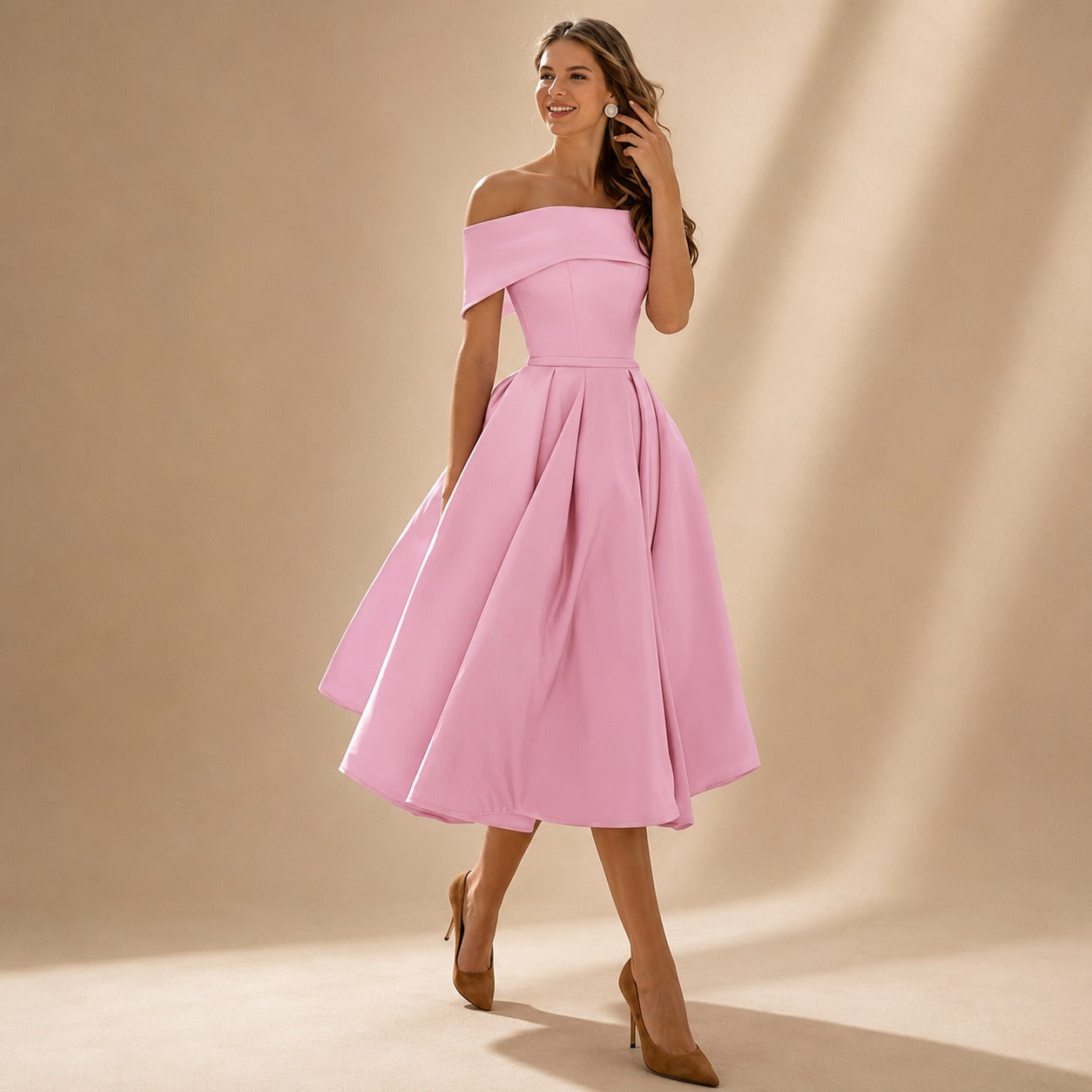 Erika - Elegantes Schulterfreies Kleid