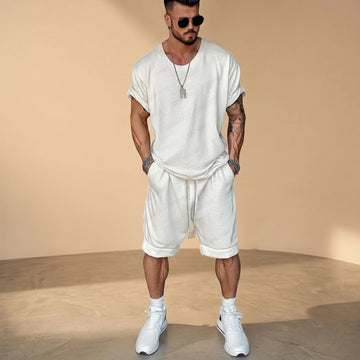 Alan - Entspanntes Hemd Shorts Set
