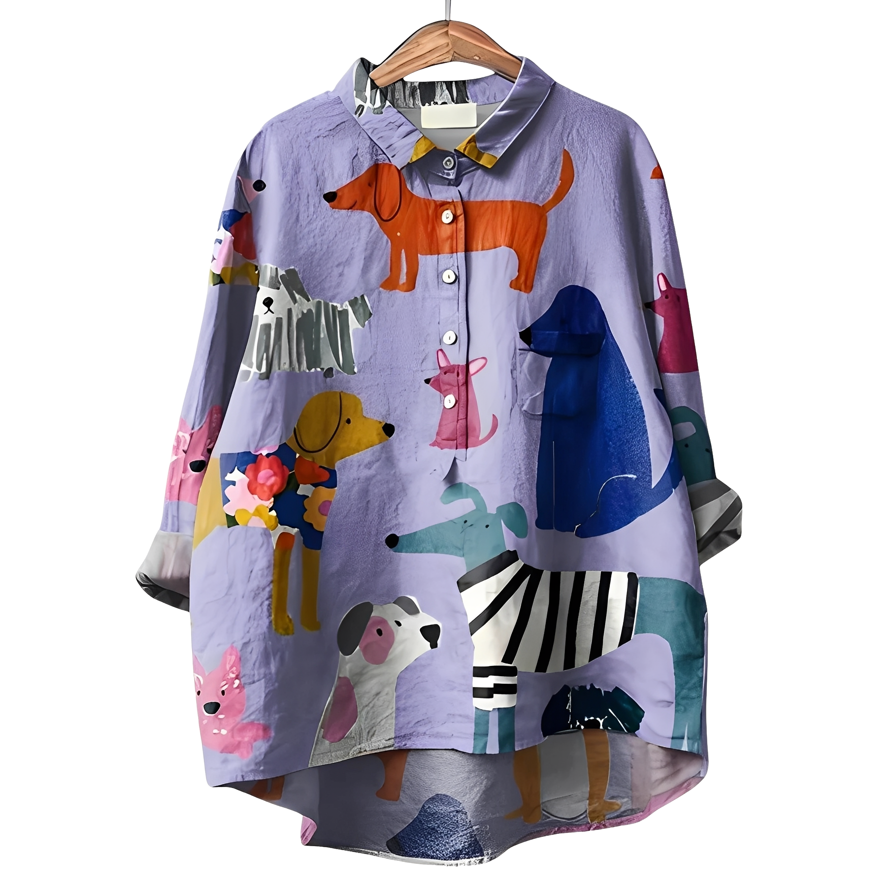 Eyden - Damenbluse mit langem Arm und Muster
