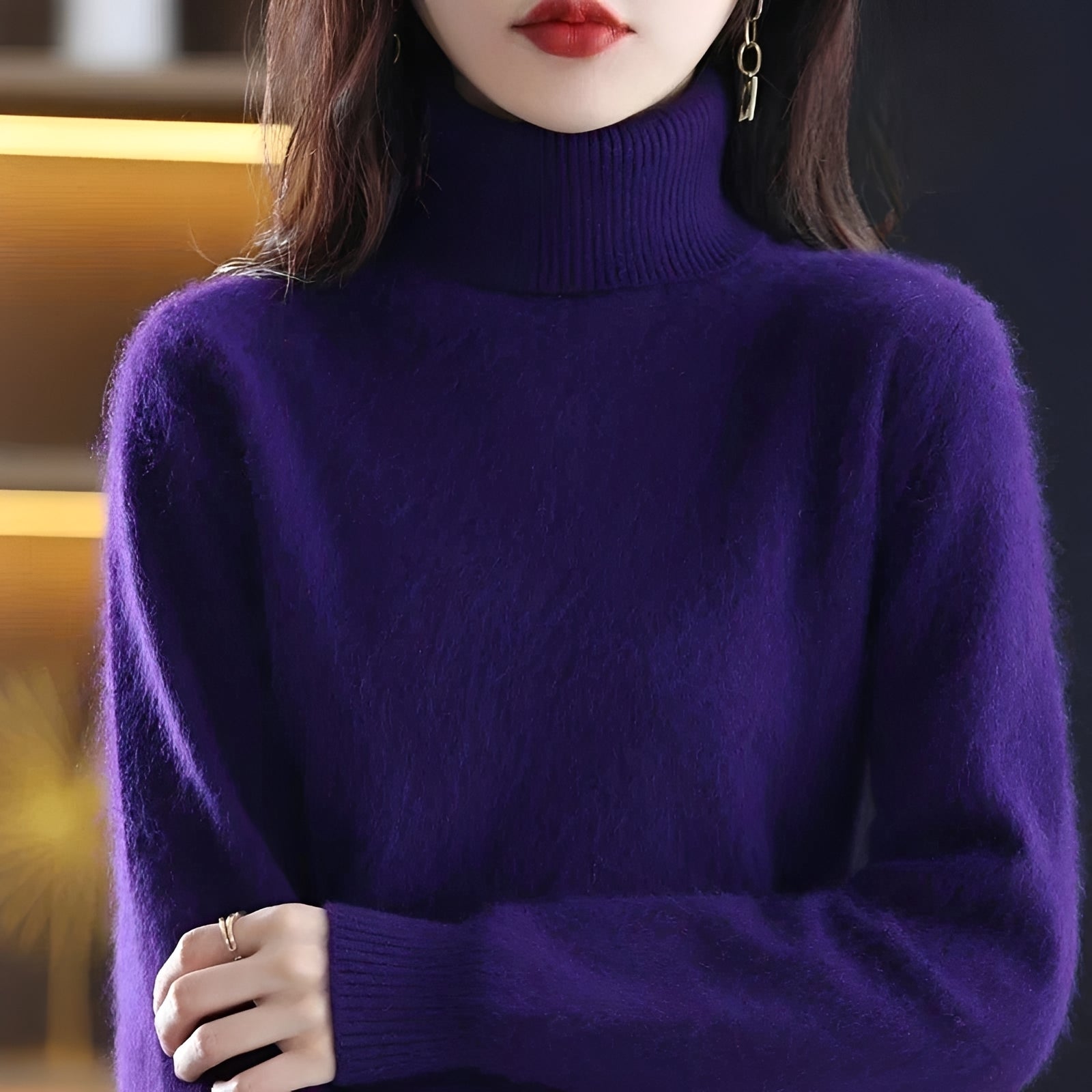 Letizia - Schicker Pullover mit hohem Kragen