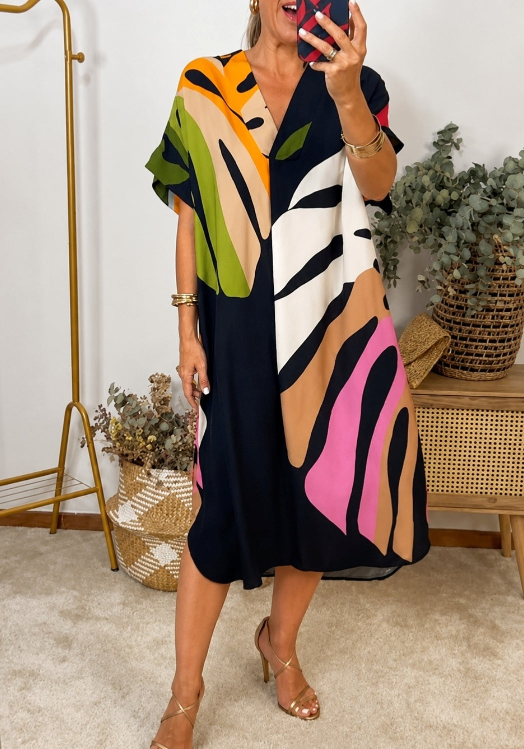 Mabel - Stilvolles Bedrucktes Kleid