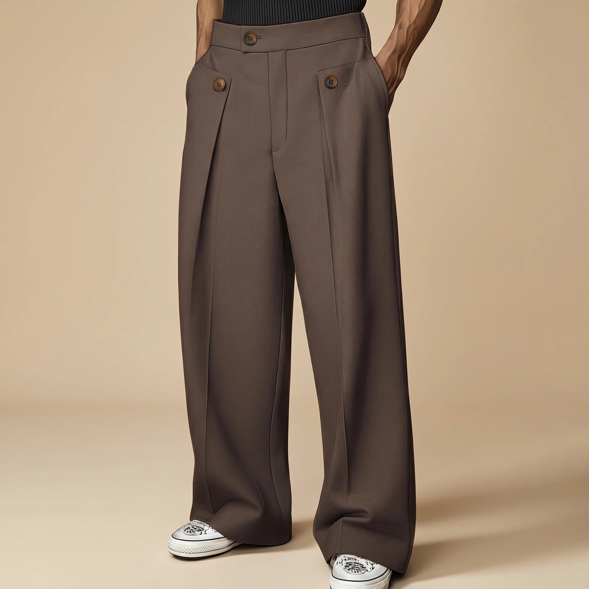 John - Stilvolle Weite Hochbundhose