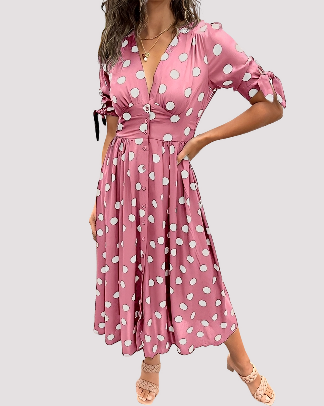 Nicole - Stilvolles Tupfenkleid
