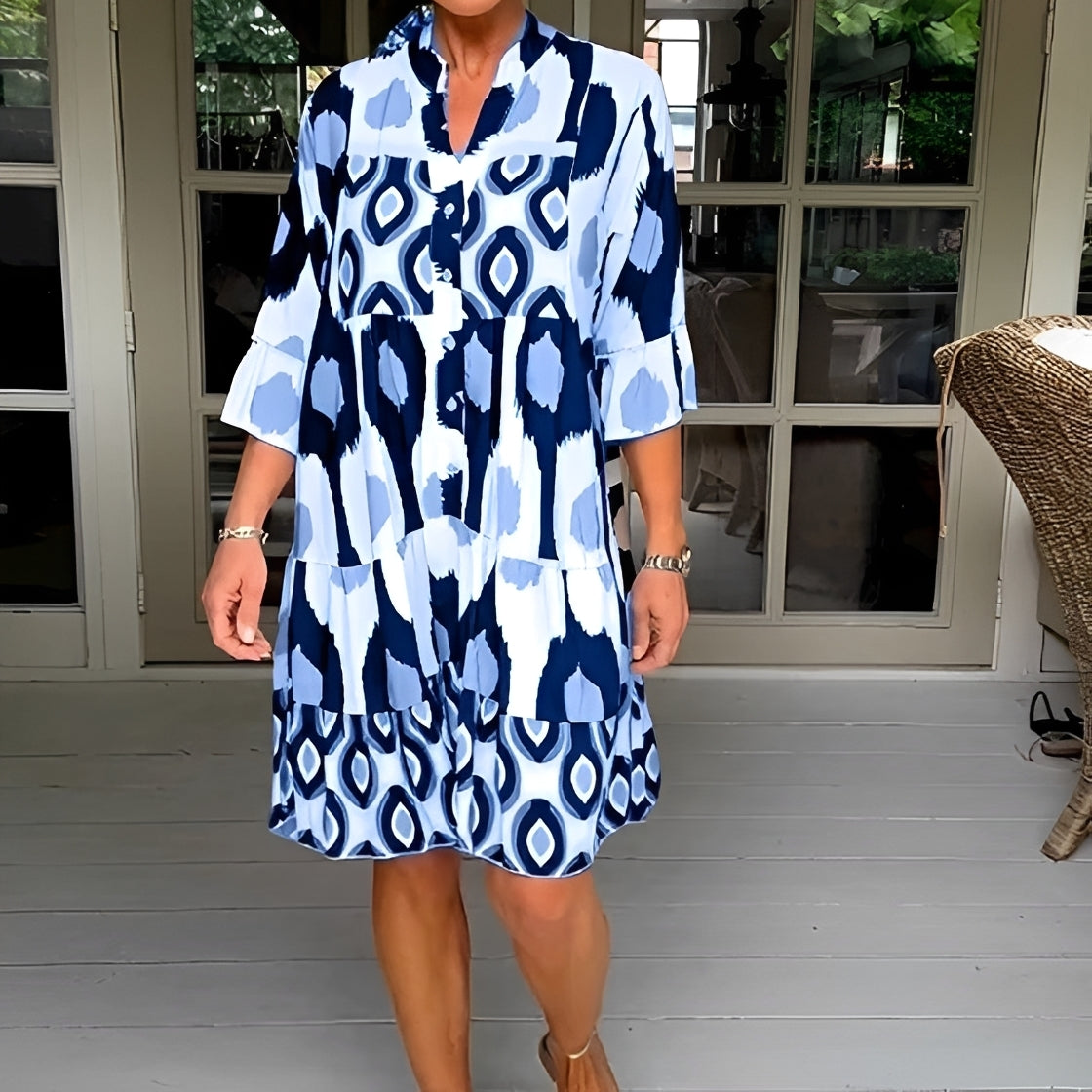 Katie - Stilvolles, lockeres Kleid