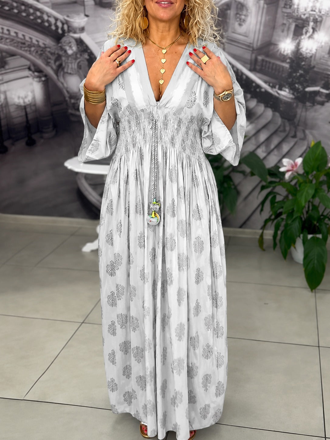 Leonie - Stilvolles Lockeres Maxi-Kleid