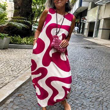Taylor - Stilvolles Ärmelloses Geometrisches Kleid
