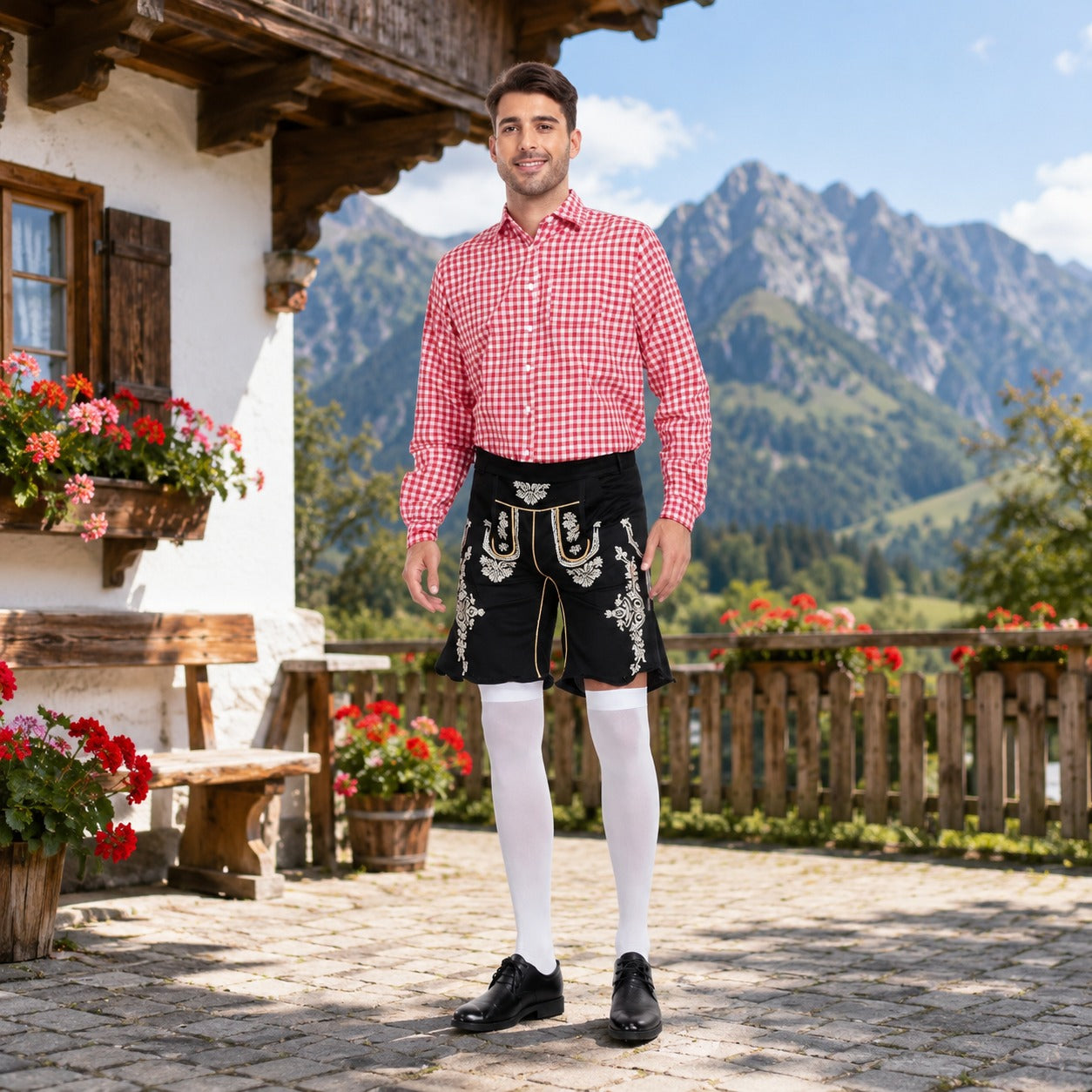 Alexis - Stilvolles kariertes Oktoberfesthemd