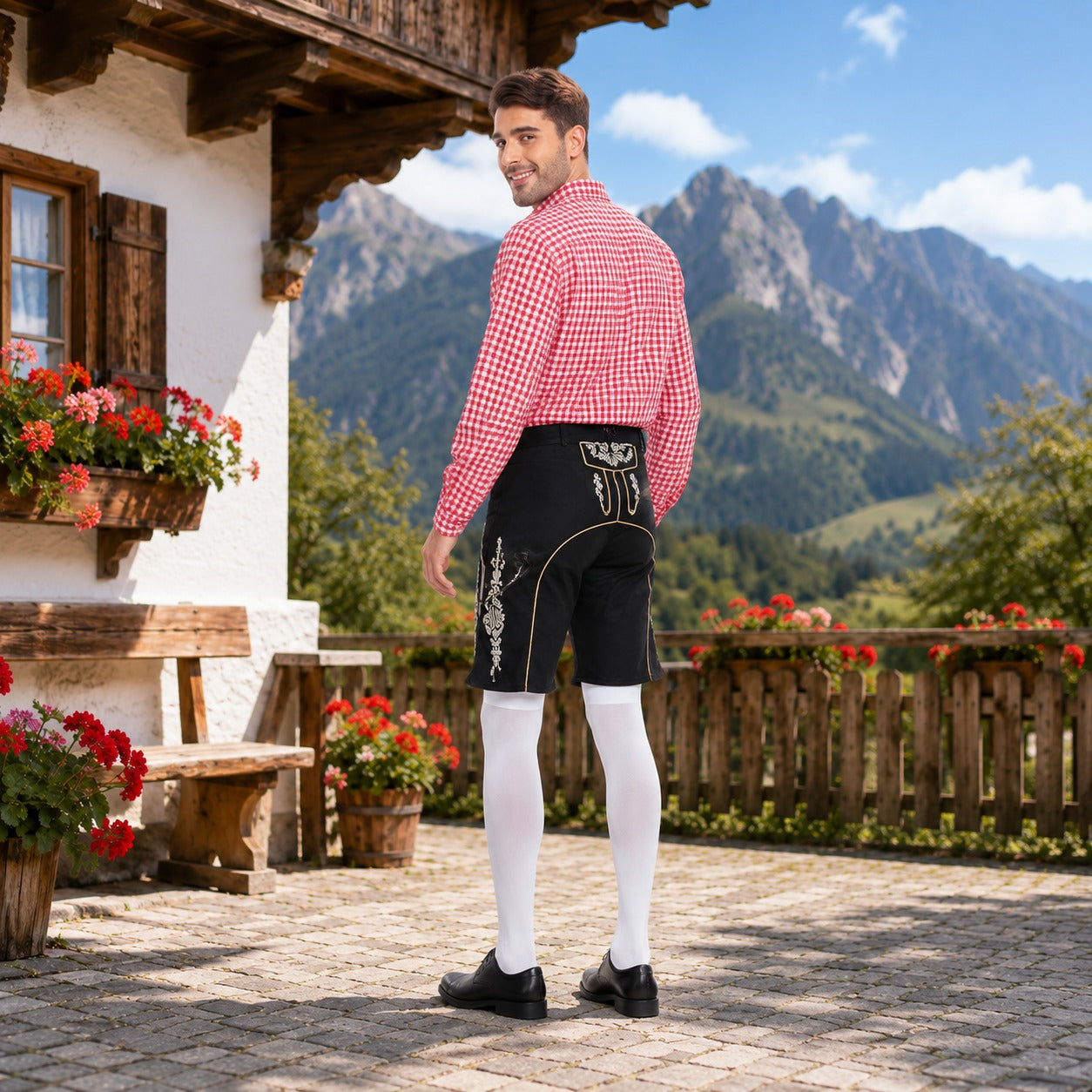 Alexis - Stilvolles kariertes Oktoberfesthemd