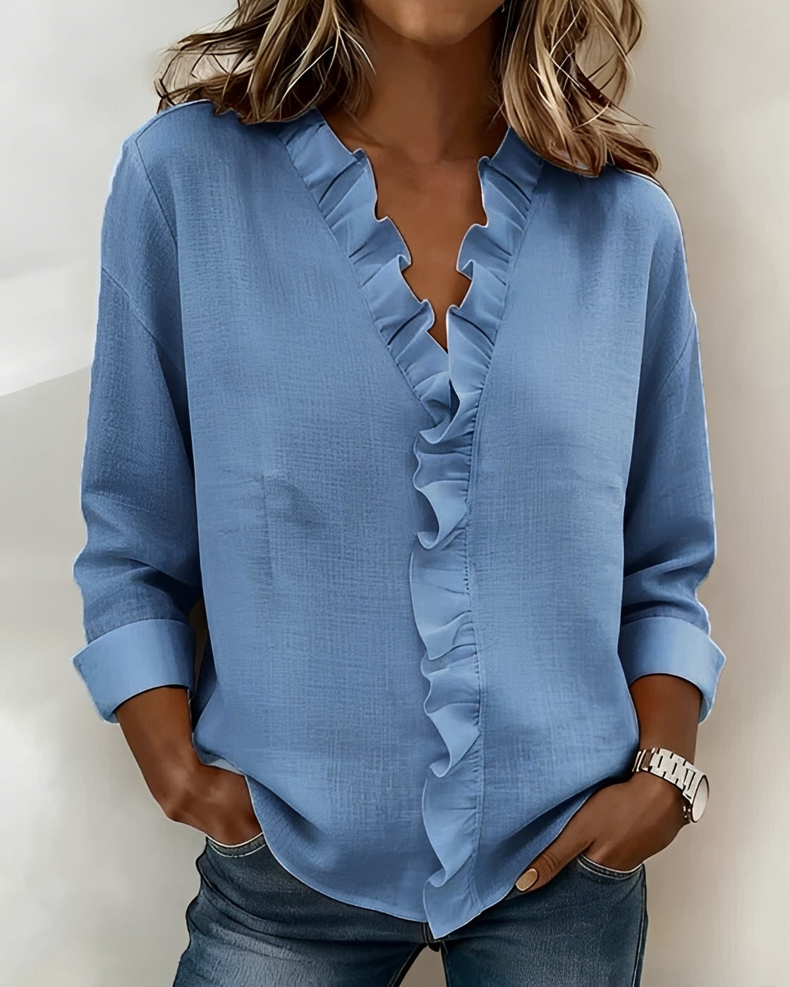 Samia - Stilvolle Bluse mit langen Ärmeln