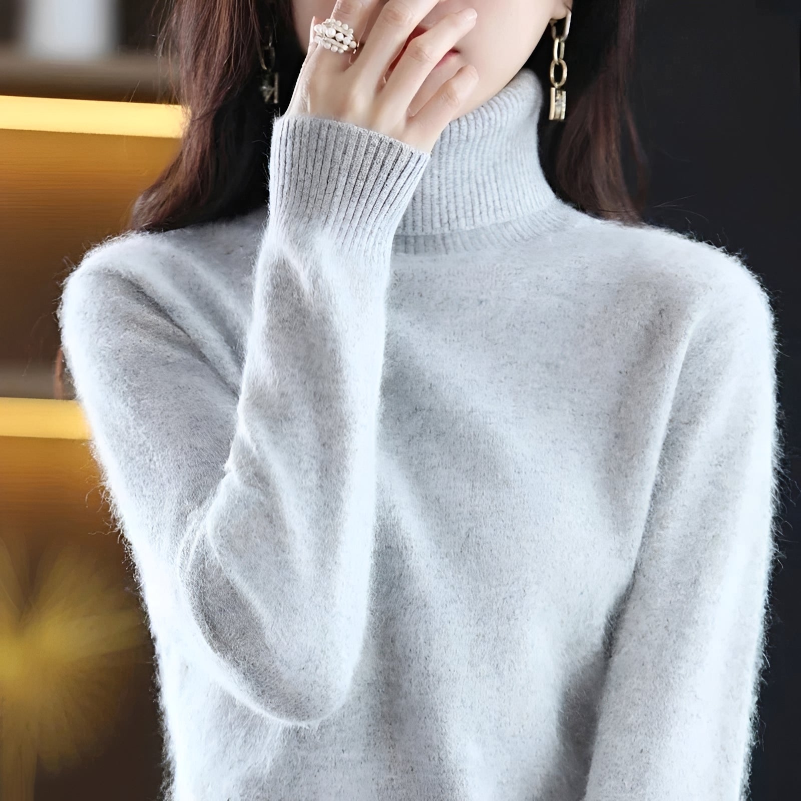 Letizia - Schicker Pullover mit hohem Kragen