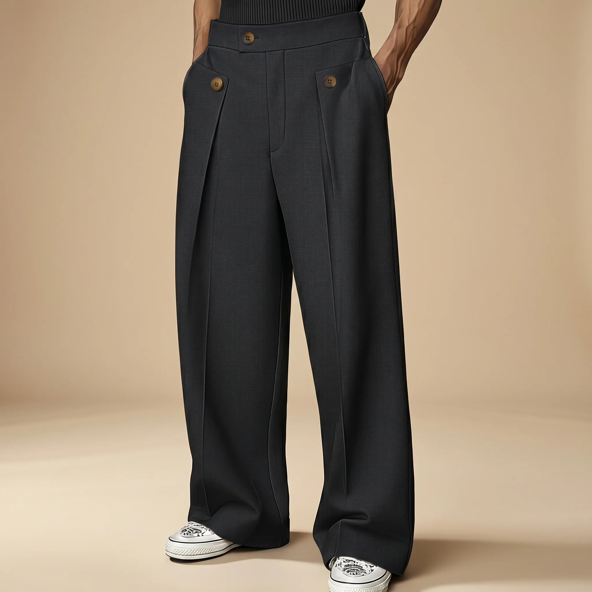 John - Stilvolle Weite Hochbundhose