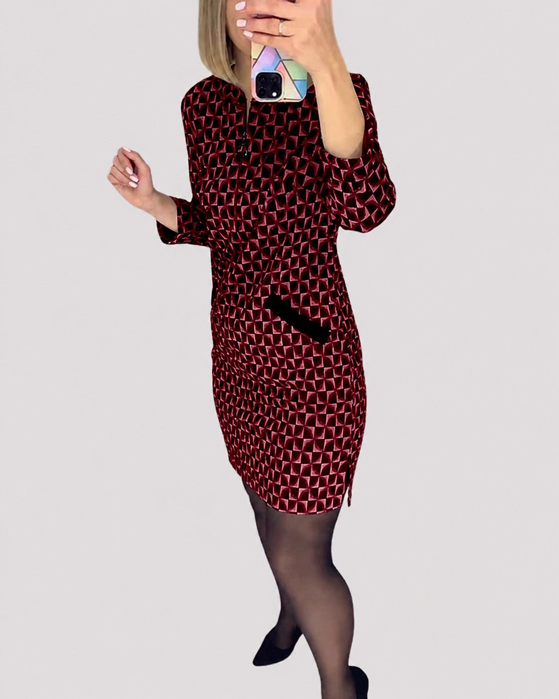Michelle - Stilvolles Langarm-Kleid