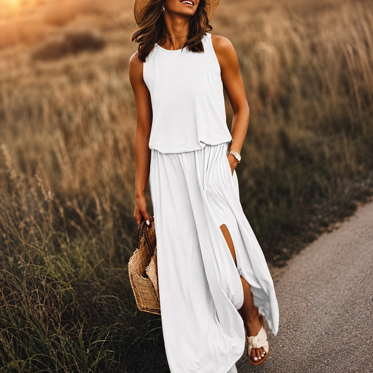 Edna - Angenehmes Boho-Kleid in Maxilänge aus Modal