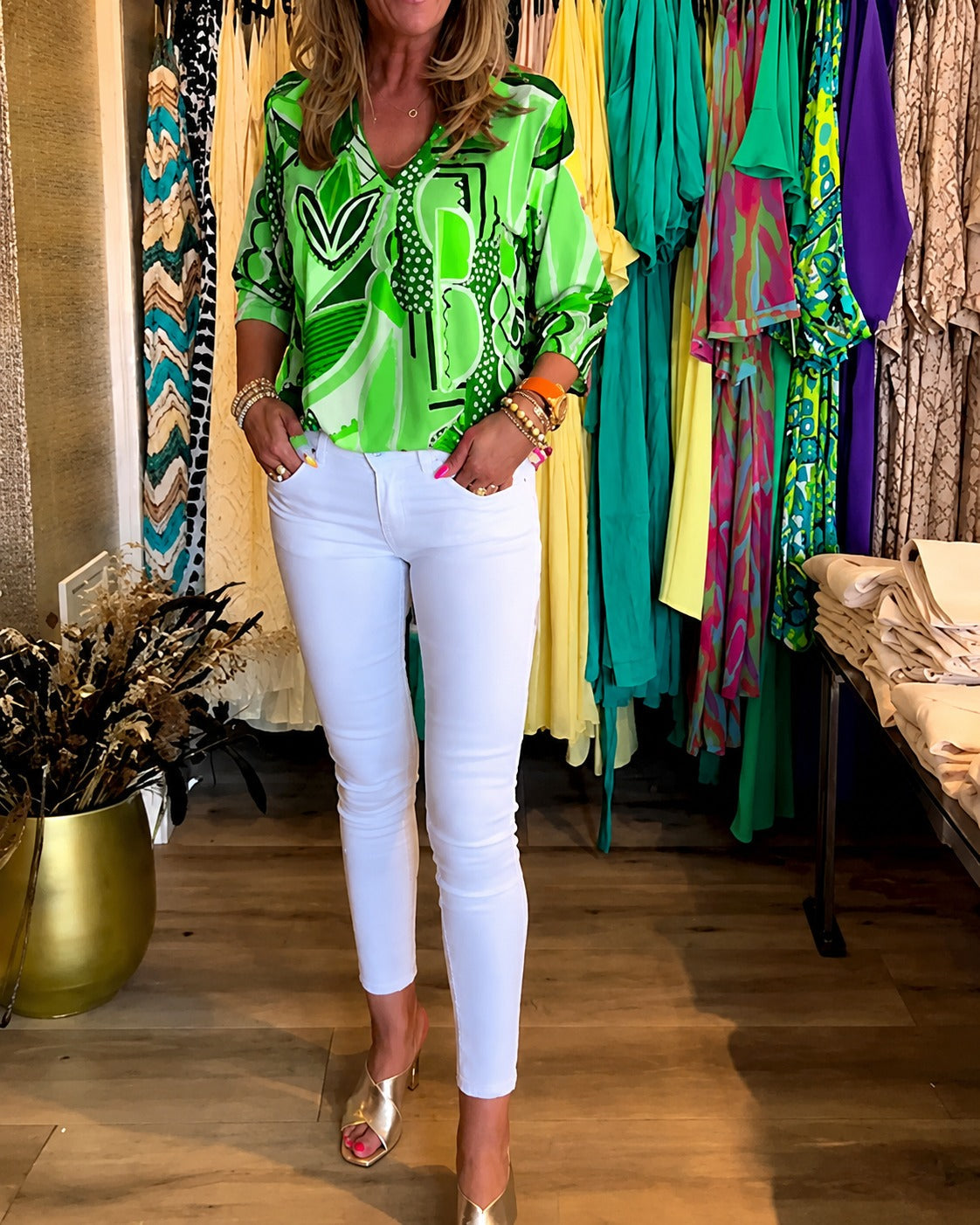 Chaya - Stilvolle Langärmelige Lockere Bluse