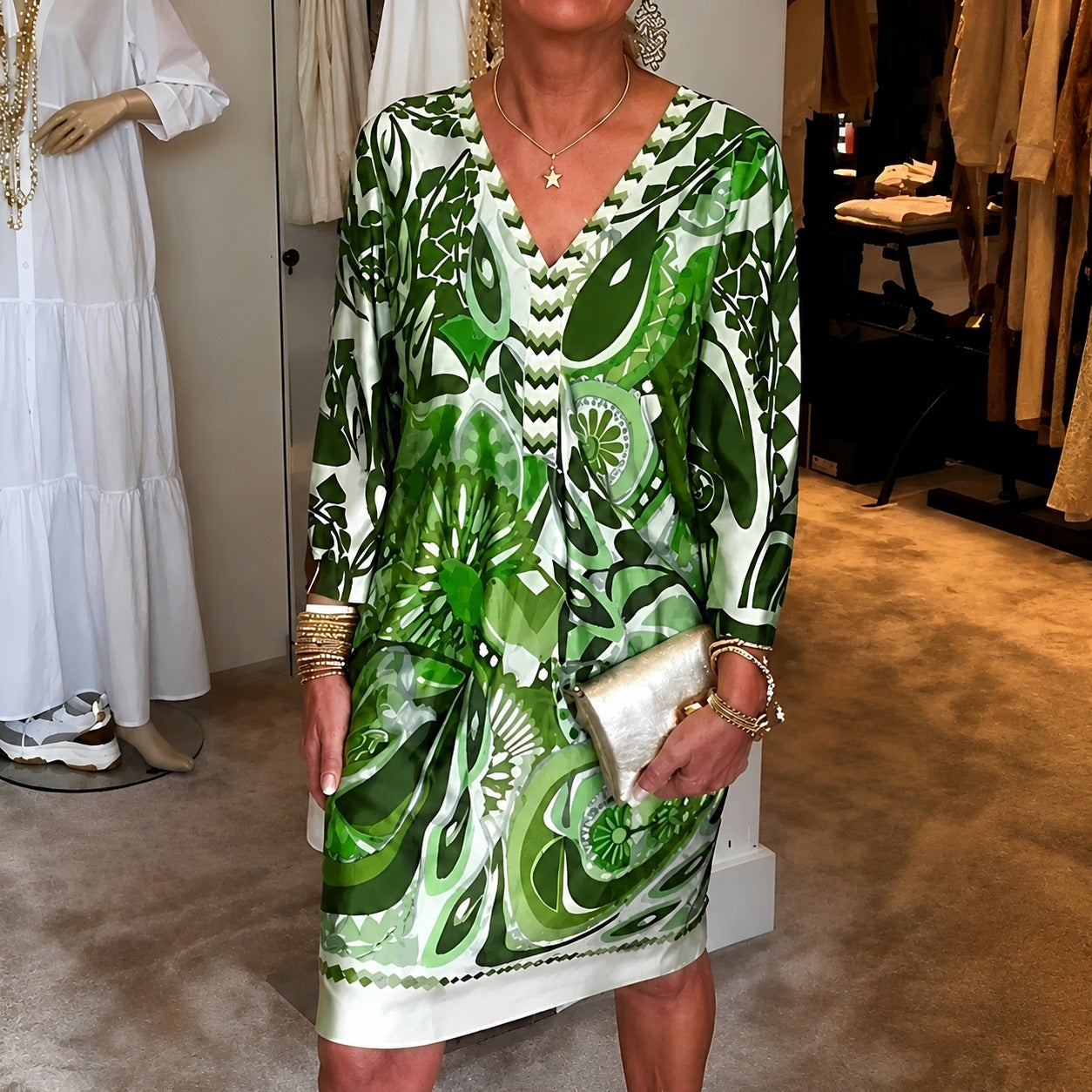 Talia - Stilvolles Bedrucktes Kleid