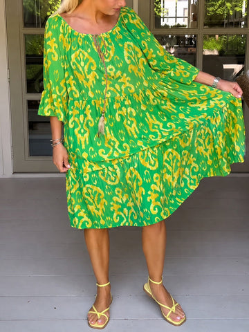 Jamie - Lockeres Glockenärmel-Kleid